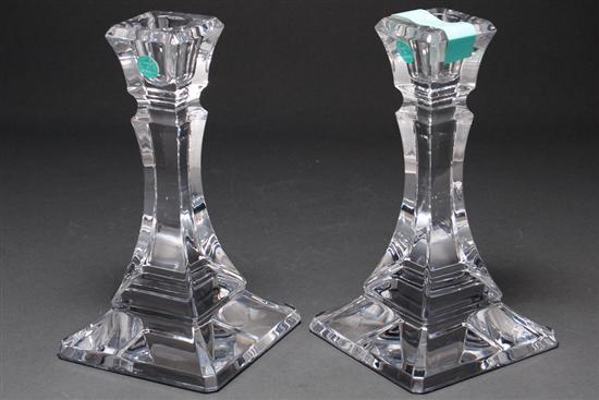 Pair of Tiffany molded crystal 78351