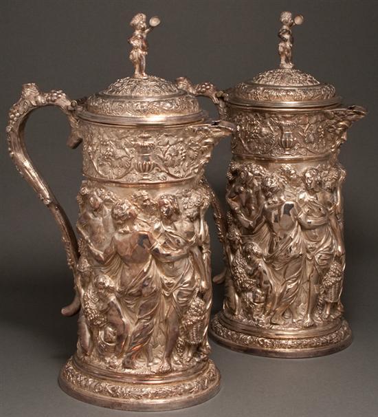 Pair of Neoclassical style repousse