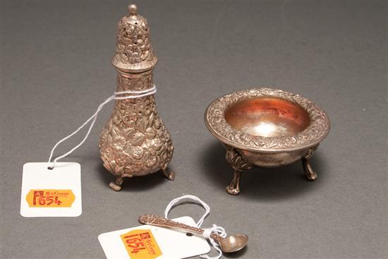 American Repousse silver pepper