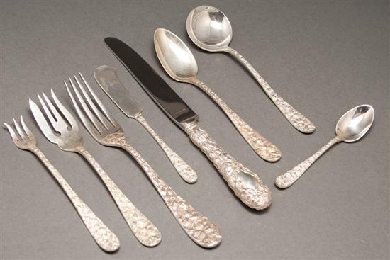 American repousse silver 130 piece 78627