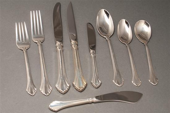 American silver 61 piece partial 7862b