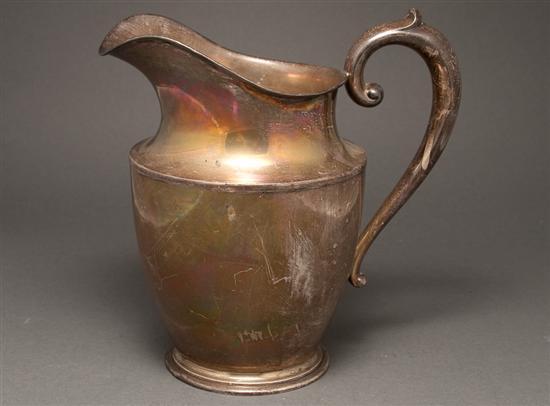 American silver pitcher, Wallace,