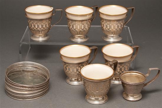 Group of American silver table articles