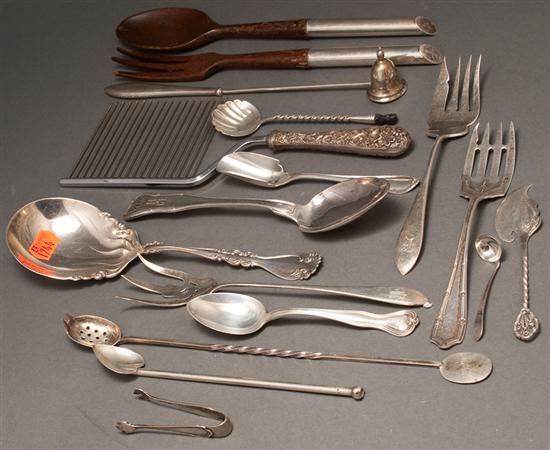 Assortment of American silver flatware