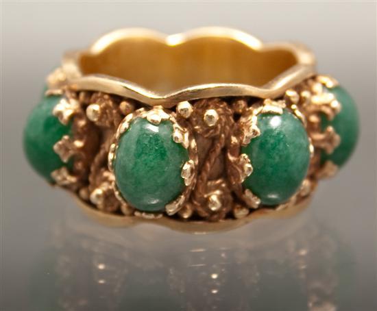 Gentleman's Yellow gold and jade