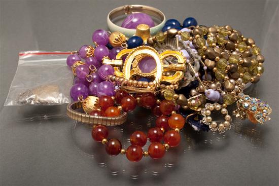 Assortment of costume jewelry