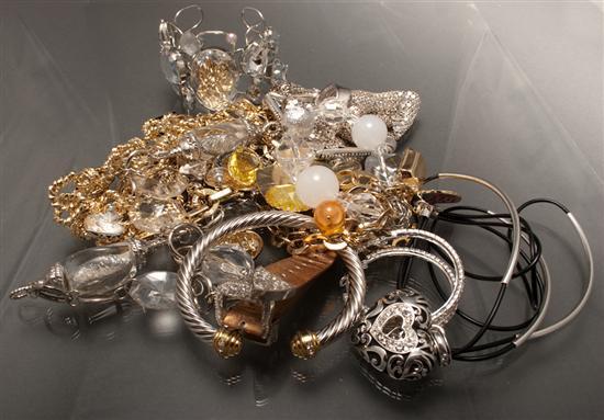 Assortment of costume jewelry