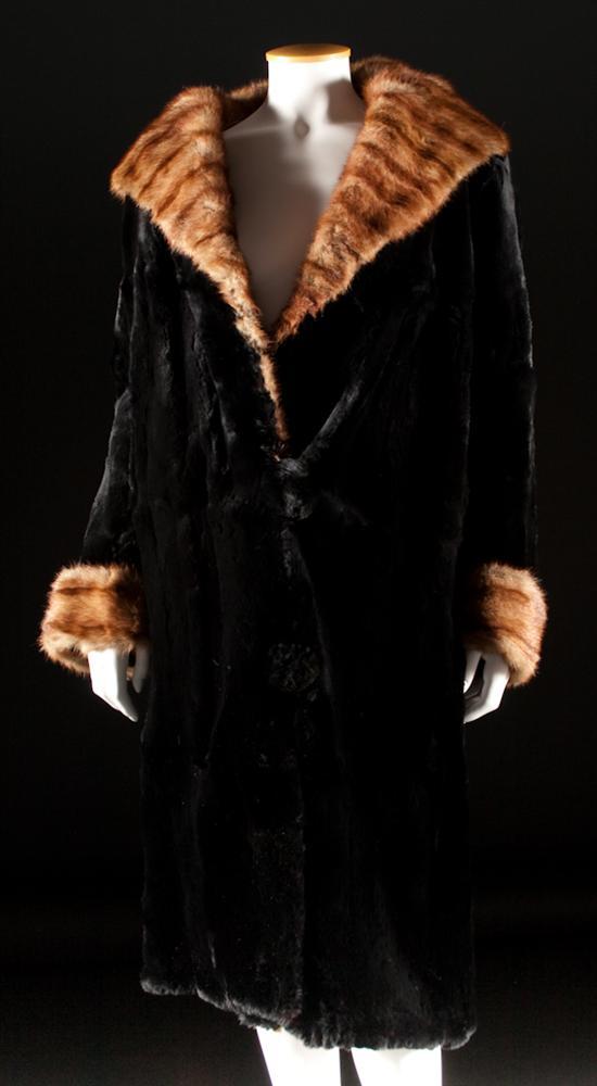 Lady's beaver and mink car coat