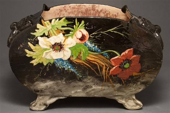 Emile Galle floral painted art pottery