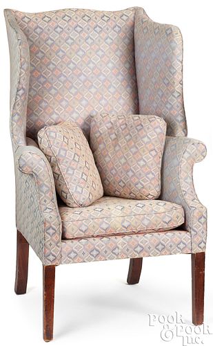 HEPPLEWHITE MAHOGANY EASY CHAIR,