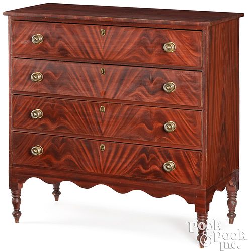 SHERATON PAINTED PINE CHEST OF