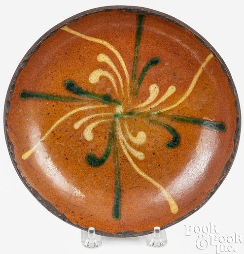 PENNSYLVANIA REDWARE PLATE, 19TH