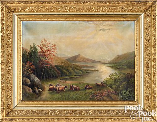 AMERICAN OIL ON CANVAS LANDSCAPE,