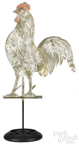 SMALL SWELL-BODIED ROOSTER WEATHERVANE,