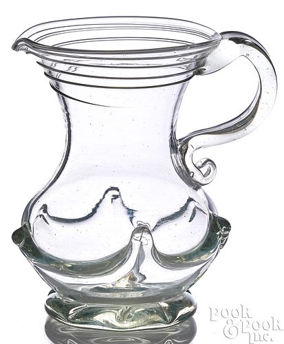 NEW JERSEY BLOWN CLEAR GLASS LILY