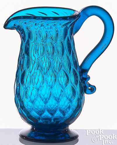 REPRODUCTION TEAL GLASS CREAMERReproduction