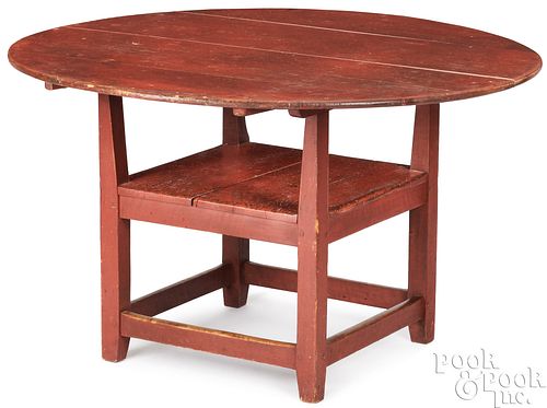 NEW ENGLAND PAINTED CHAIR TABLE,