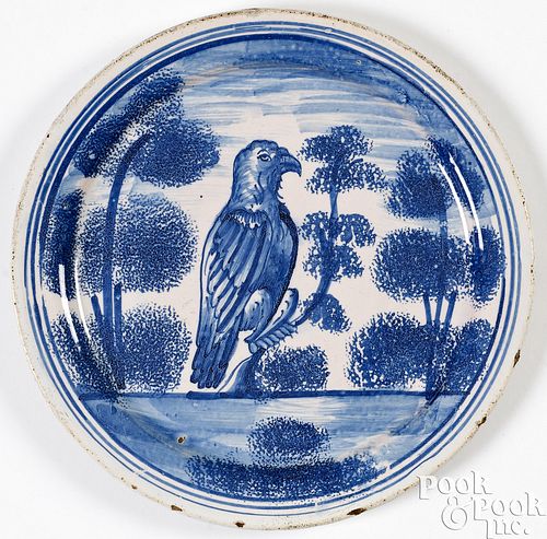 ENGLISH DELFTWARE PLATE, EARLY