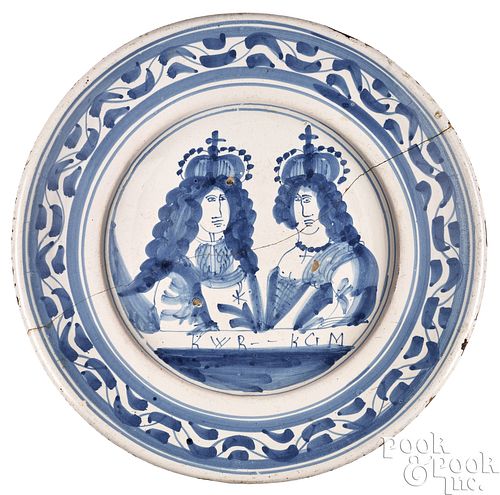 ENGLISH DELFTWARE WILLIAM & MARY