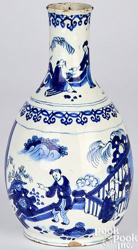 ENGLISH DELFTWARE BOTTLE, LATE