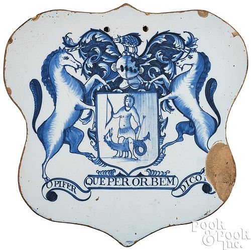 ENGLISH DELFTWARE PILL SLAB, LONDON,