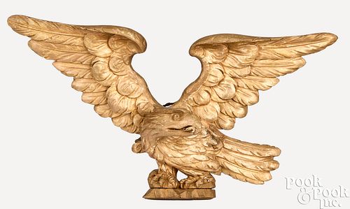 CARVED GILTWOOD SPREAD WING EAGLE,