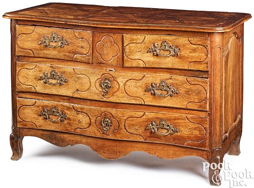 ITALIAN MAHOGANY CHEST OF DRAWERS,