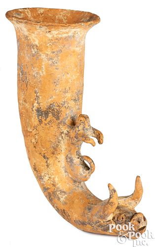 ANCIENT PERSIAN BULL'S HEAD POTTERY