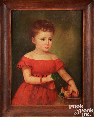 OIL ON BOARD PORTRAIT OF A CHILD,