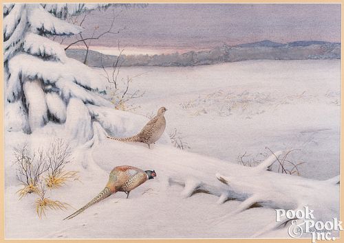 J. RANDOLPH ROWE, WATERCOLOR WINTER