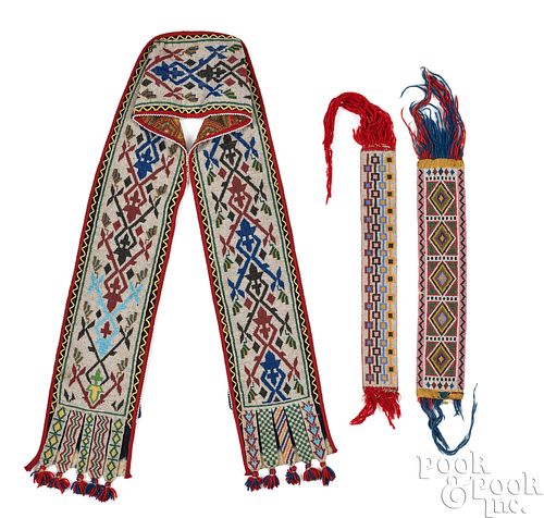 WOODLANDS INDIAN BEADED SASH AND LEG