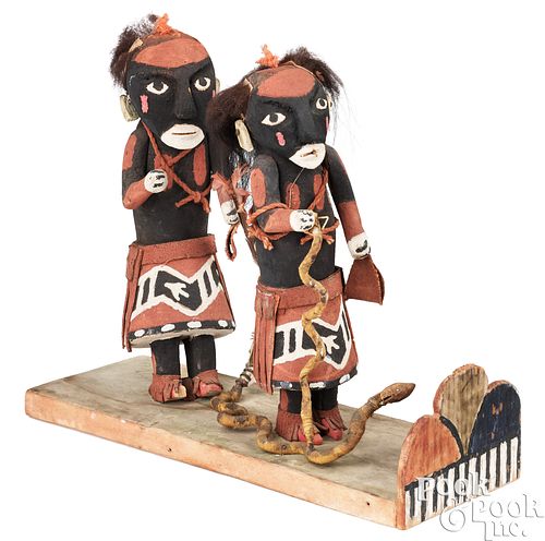 PAIR OF HOPI INDIAN KACHINA DOLLS,