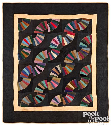 AMISH FAN VARIANT QUILT, CA. 1900Amish