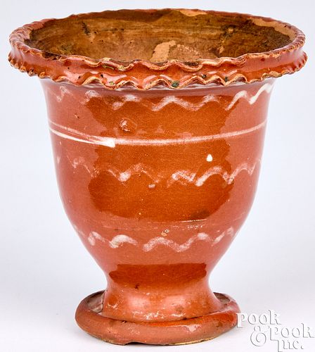 MID-ATLANTIC REDWARE FLOWER POT,