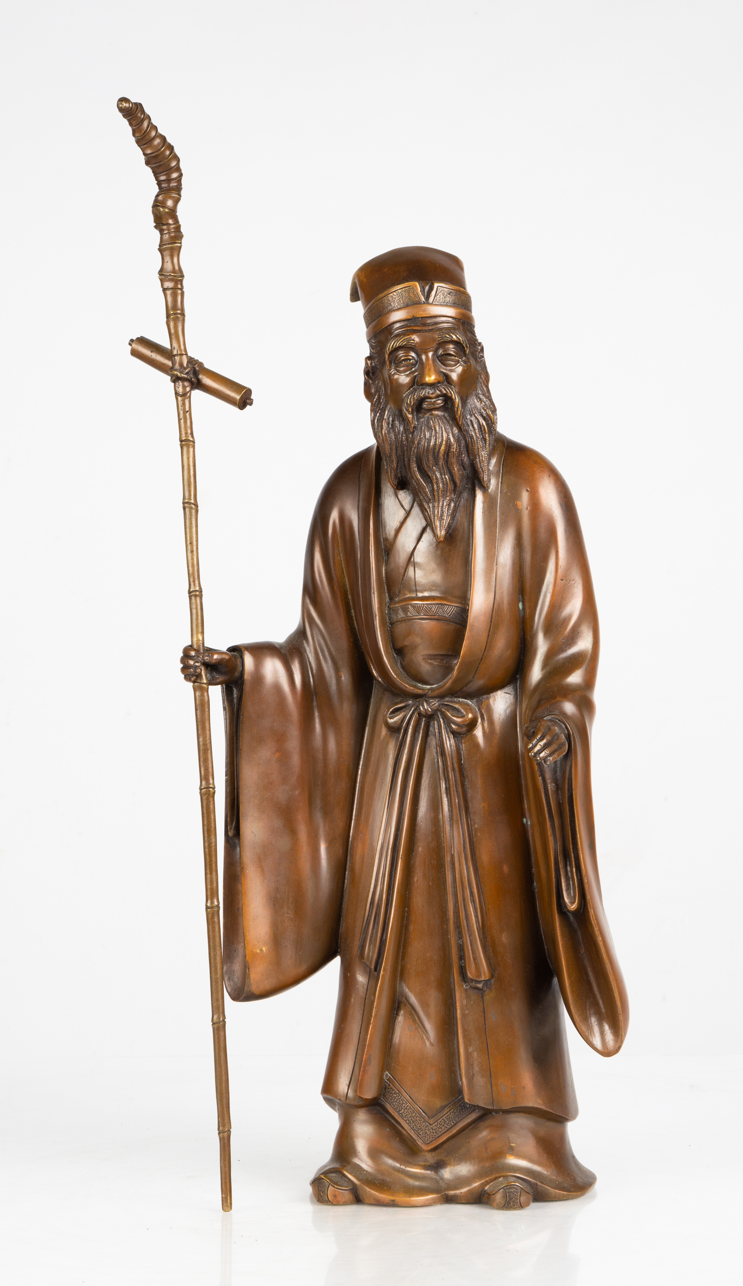 JAPANESE BRONZE MEIJI STATUE OF