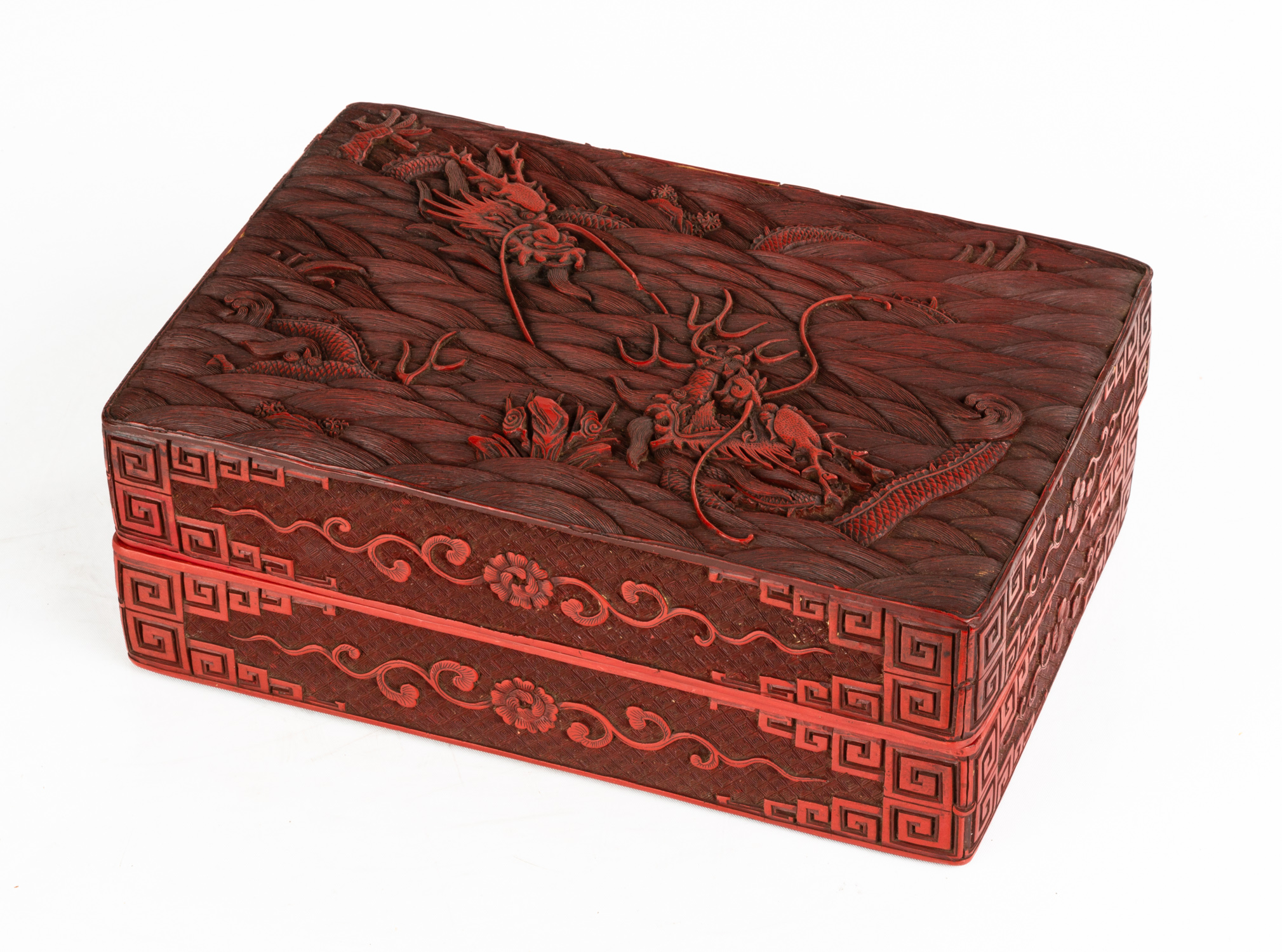 CHINESE CINNABAR LACQUER BOX Chinese
