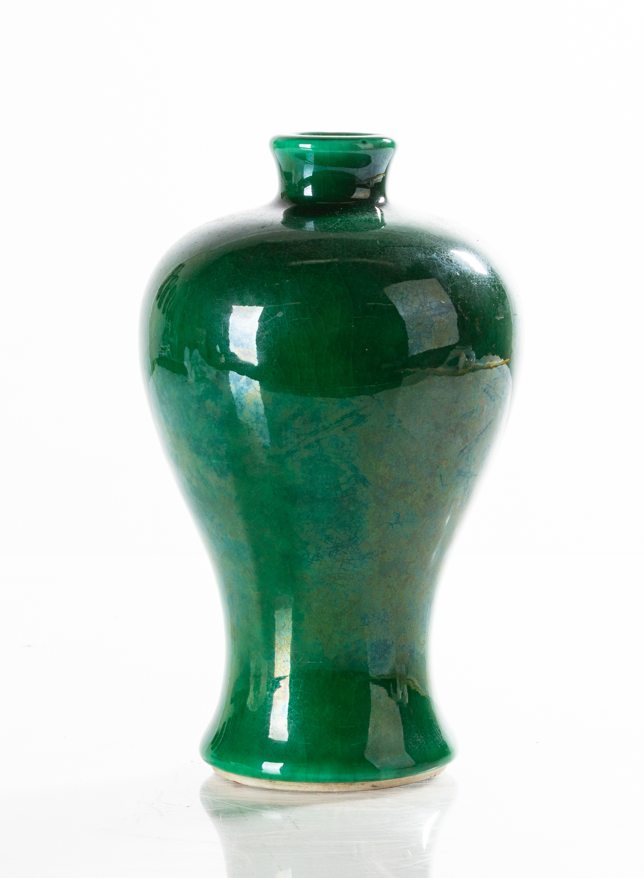 CHINESE PORCELAIN GREEN GLAZE MEIPING