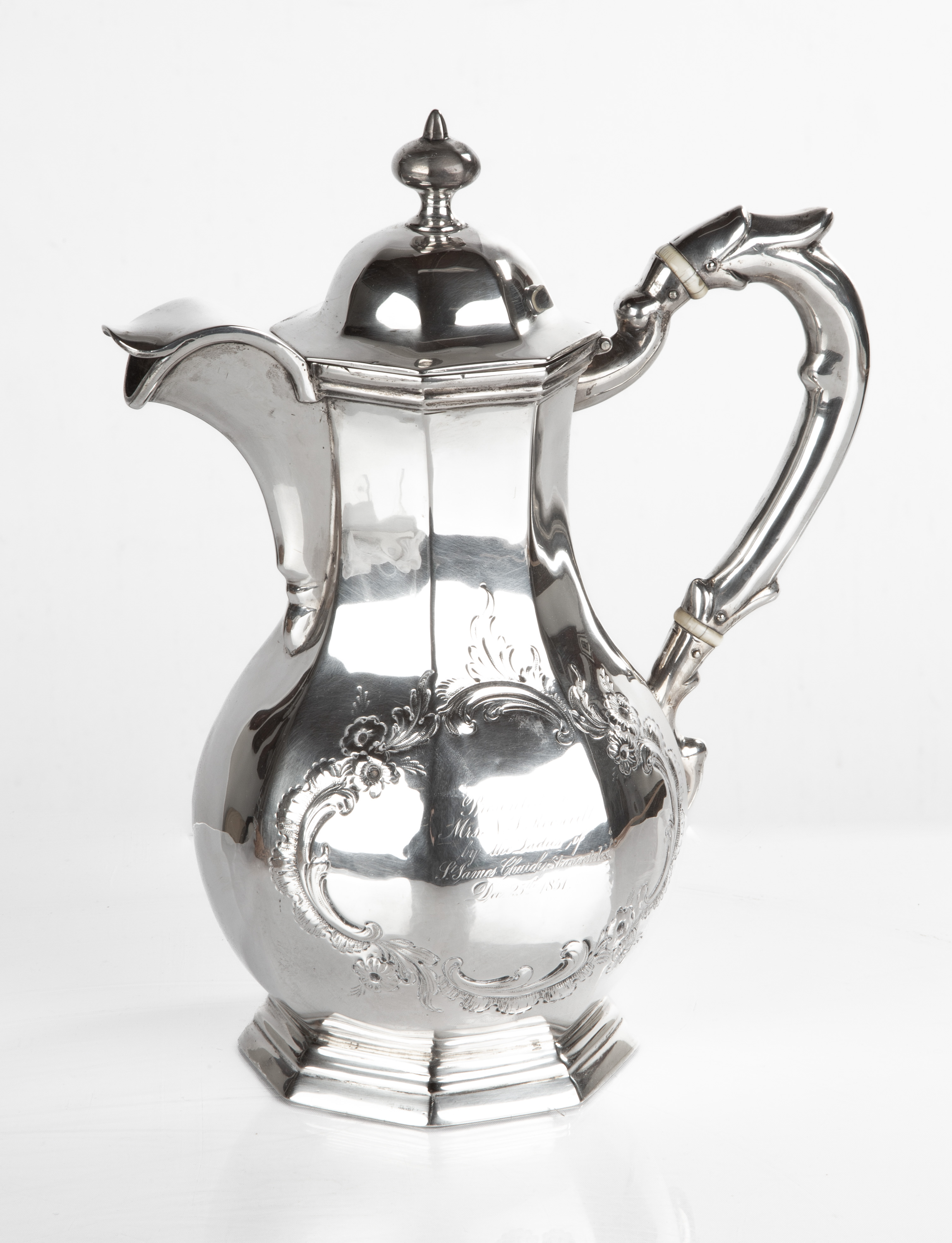 STEBBINS & CO. WATER PITCHER "Presented