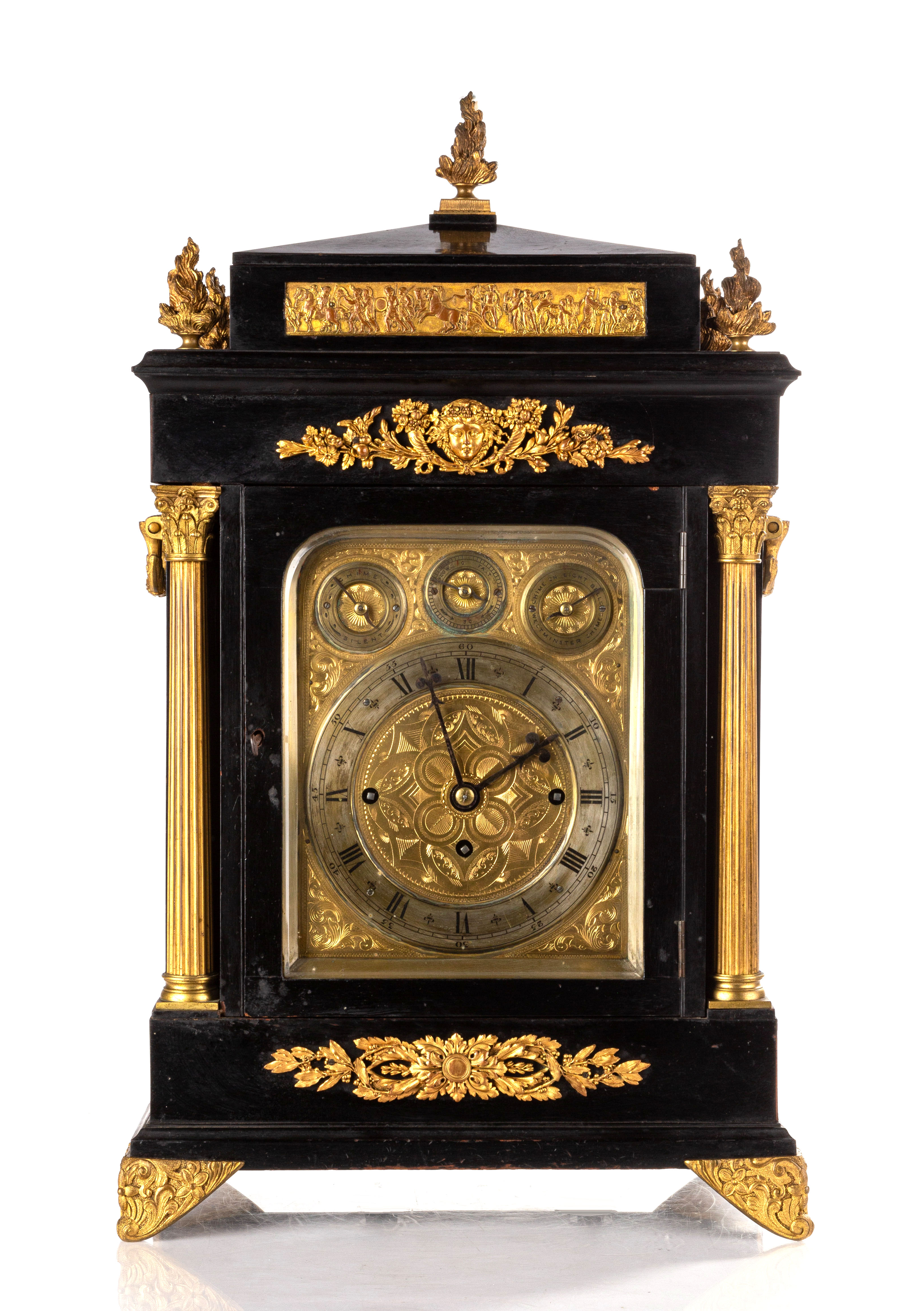 ENGLISH MUSICAL BRACKET CLOCK Circa