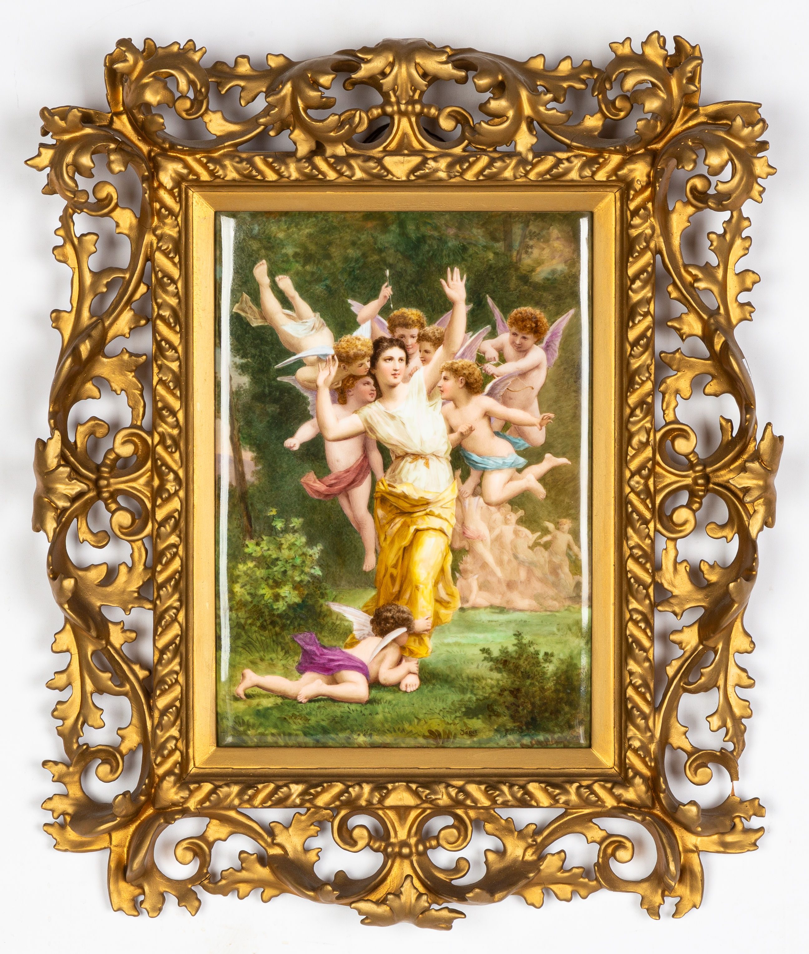 HAND PAINTED PORCELAIN PLAQUE "LE