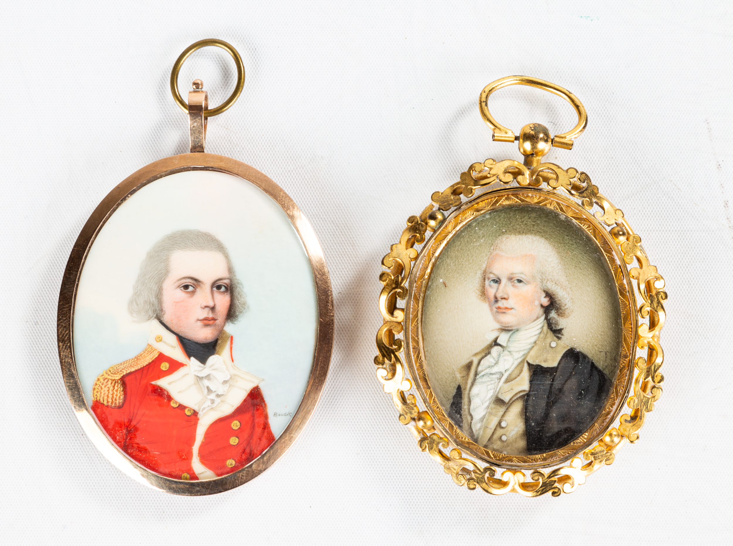 TWO PORTRAIT MINIATURES OF GENTLEMAN