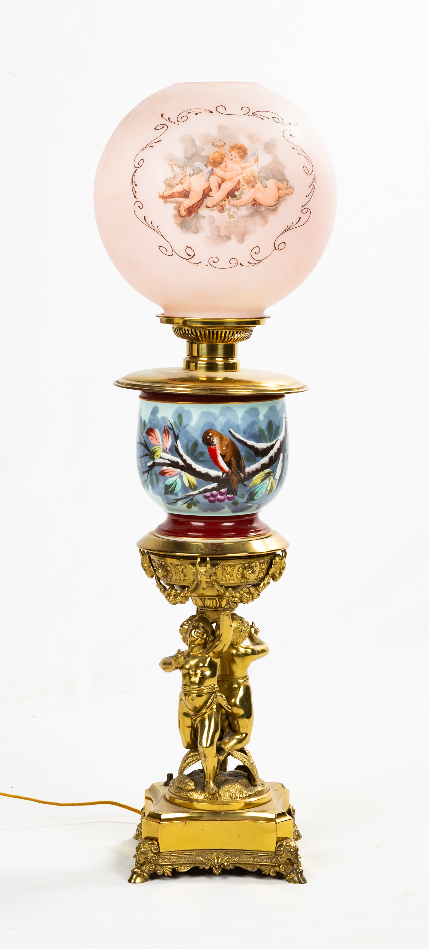 BANQUET LAMP Late 19th century,