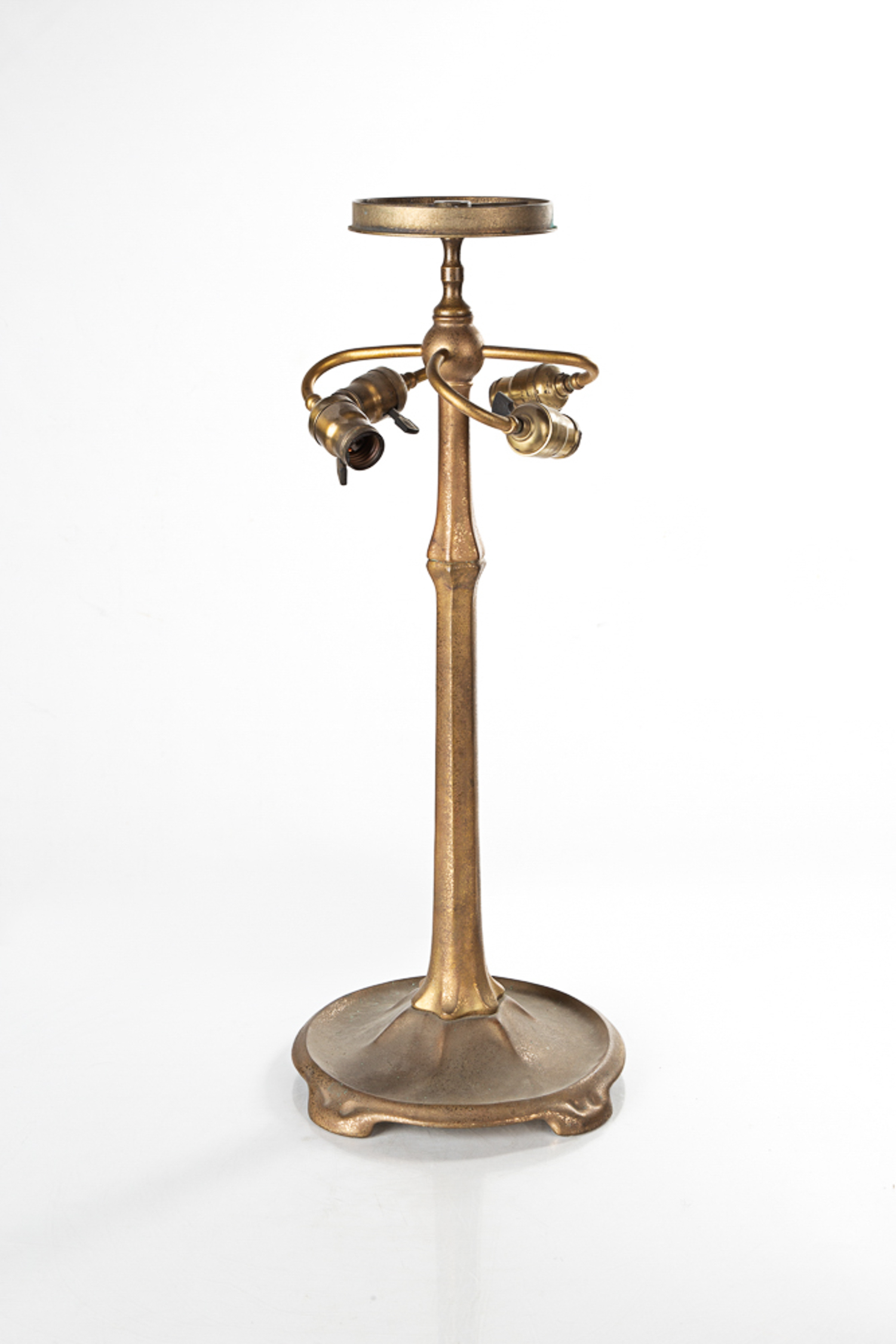 TIFFANY STUDIOS GILT BRONZE LAMP