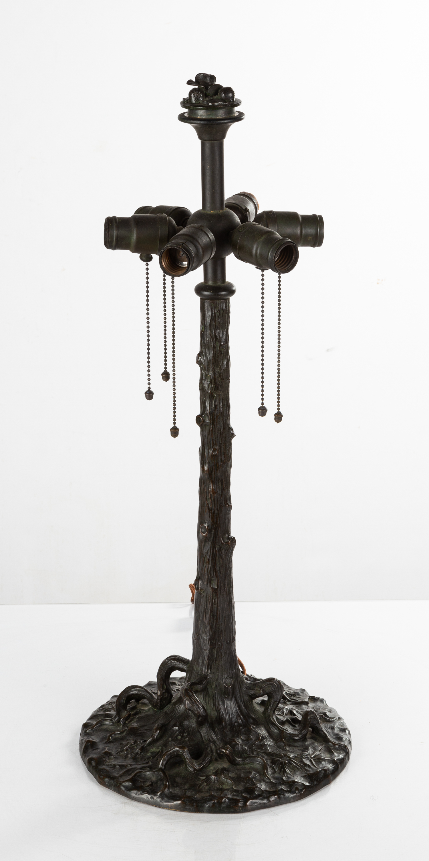 GORHAM BRONZE TREE TRUNK LAMP BASE