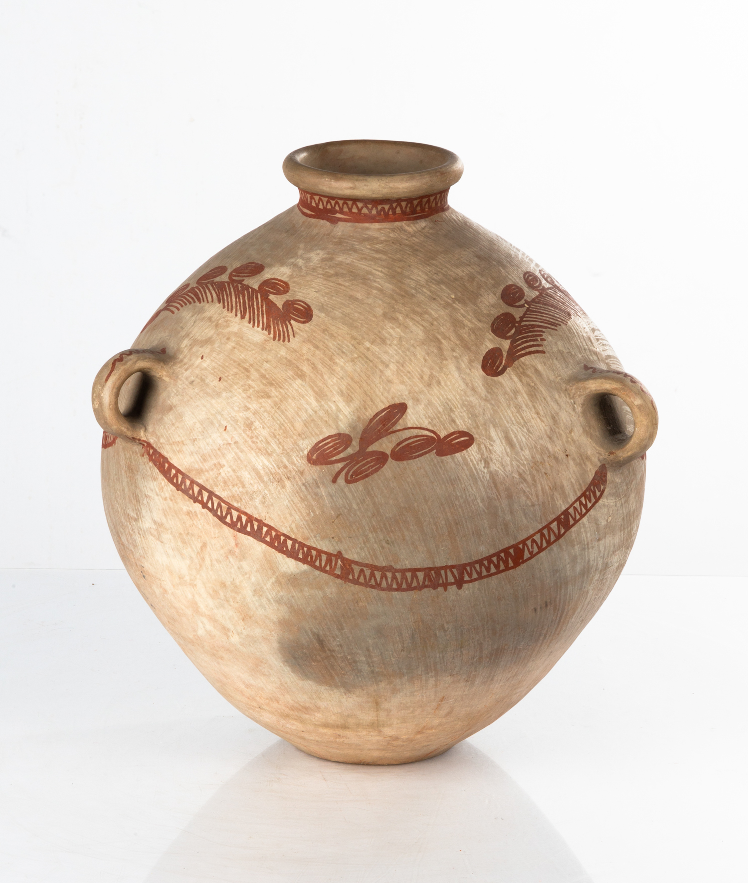 NATIVE AMERICAN SEED POT Painted earthenware,