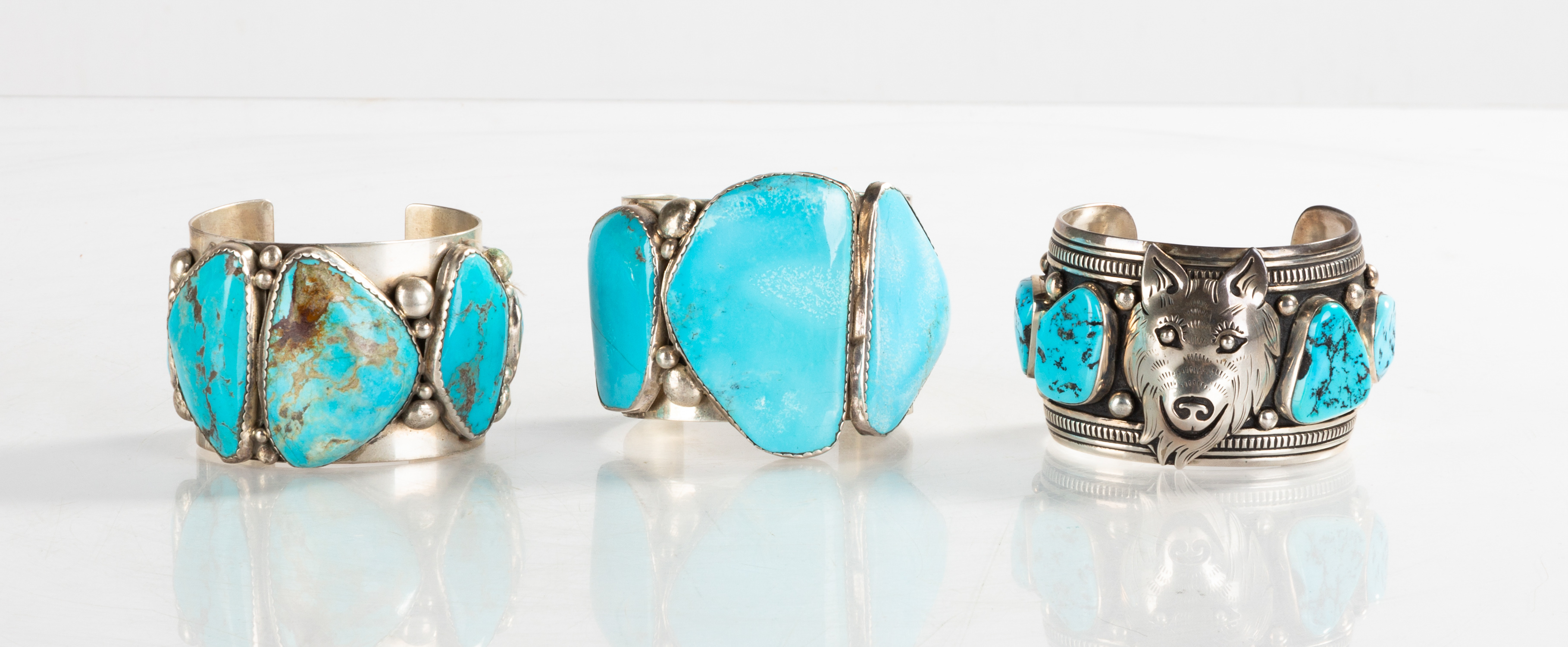 (3) STERLING SILVER & TURQUOISE