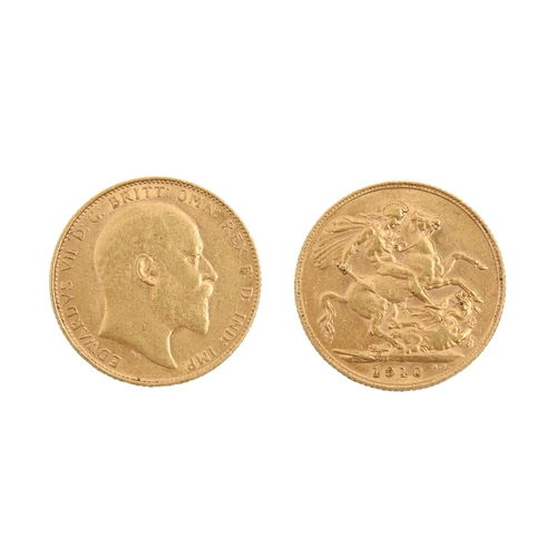 Gold Coin.  Sovereign 1910