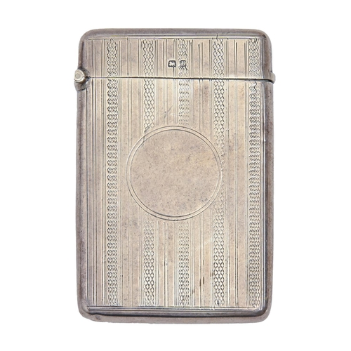 An Edwardian silver card case,