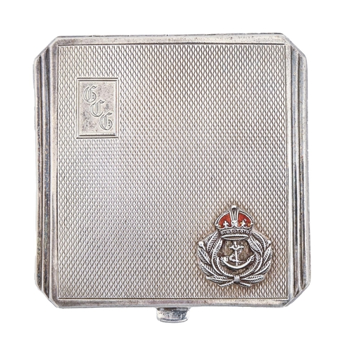 A George VI silver cigarette case,