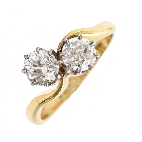 A diamond crossover ring, with